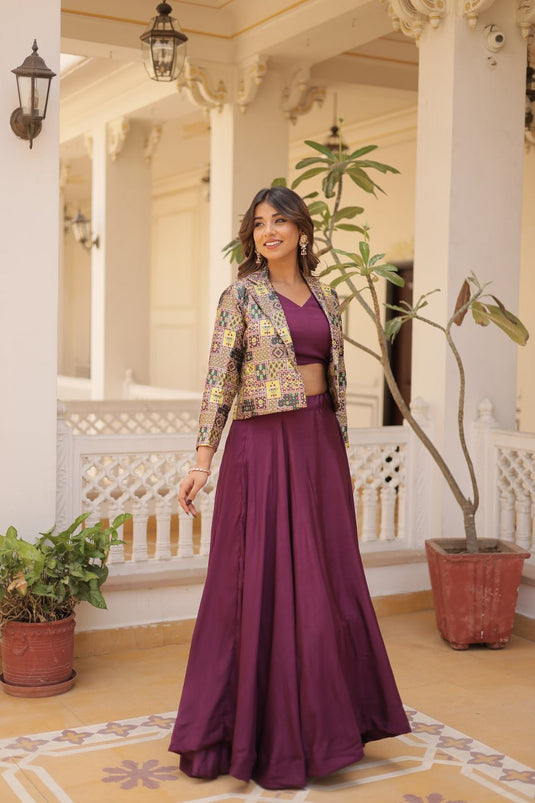 Pretty Lehenga Choli With Beautiful Koty Lehenga Indian Traditional Wear